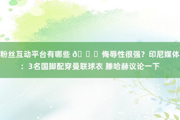 粉丝互动平台有哪些 😅侮辱性很强？印尼媒体：3名国脚配穿曼联球衣 滕哈赫议论一下