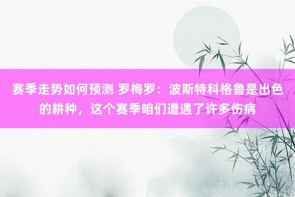 赛季走势如何预测 罗梅罗：波斯特科格鲁是出色的耕种，这个赛季咱们遭遇了许多伤病